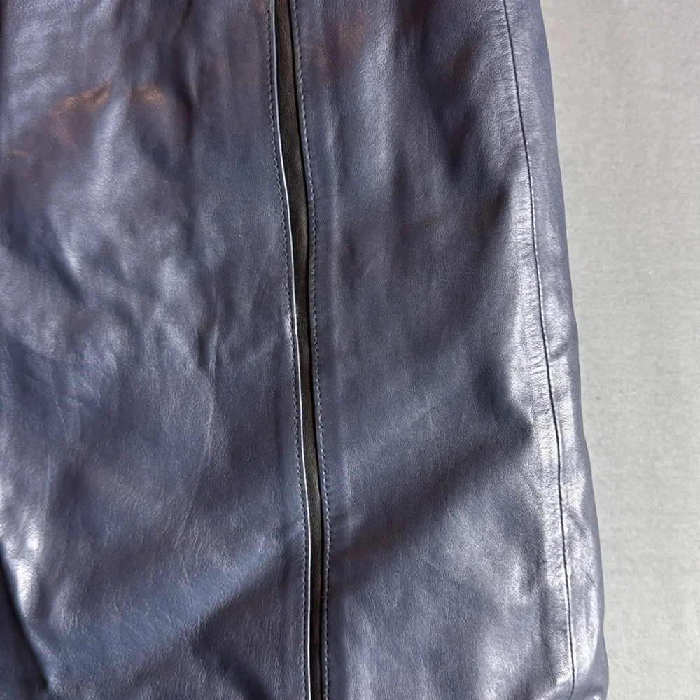 Black Faux Leather A-Line Mini Skirt